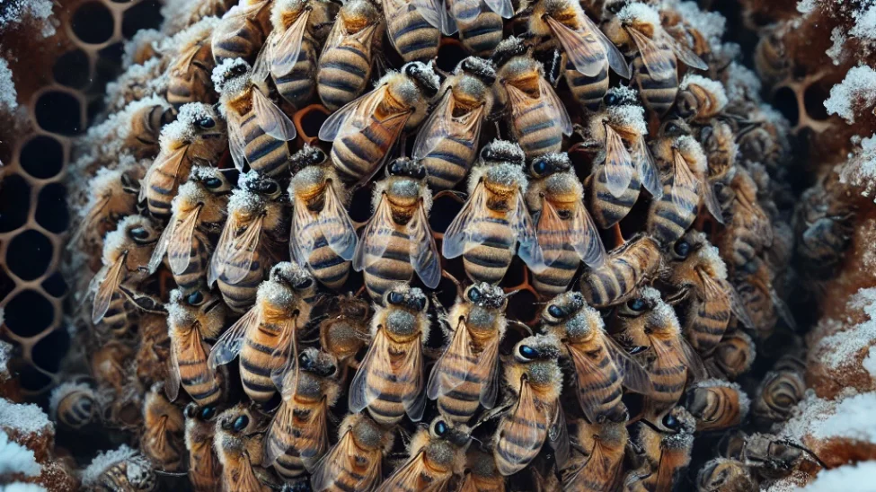 honey bees hibernating in the winter